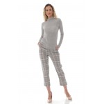 A Grey fine knit high neck wool blend jumper - Aimelia - BR2403
