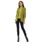 Casual blazer Aimelia JR583 in Lime with ruched sleeves