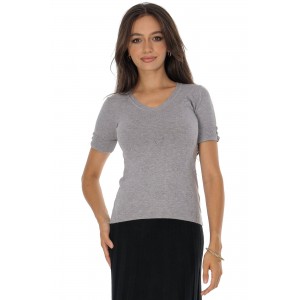 Soft knit jumper with heart motif Grey BR2869