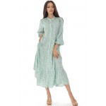 Printed shirt dress Aimelia Dr4386 in Mint in a midi length.