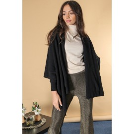 A chic wool blend cardigan,Black, Aimelia BR2708