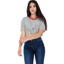 Striped crop t-shirt - BR1840 - Aimelia