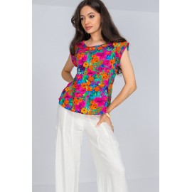  Casual top Aimelia BR2761 Multicoloured In a floral print