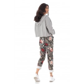 Casual Fit Printed Joggers With 2 Side Pockets - AIMELIA - TR385