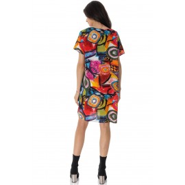Casual tunic dress in a vibrant print Aimelia DR4650