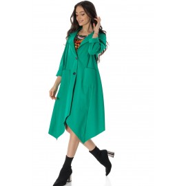 Chic asymmetrical coat in Green  Aimelia JR642