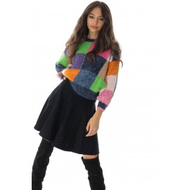 Chunky jumper BR2632 Multicoloured with mohair 