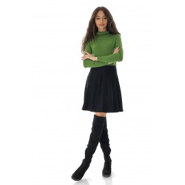 Classic polo neck jumper BR2630 Lime in a soft knit