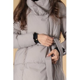 Long padded winter coat , Beige, Aimelia JR629