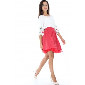 Red Skirt With Polka Dots - FR337