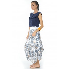 Cream maxi floral skirt Aimelia - FR385
