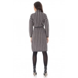 High collar dress, with two front pockets, Aimelia - DR4017   