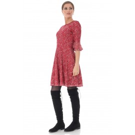 Ditsy print lace skater dress Aimelia - DR4023    