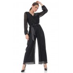 Black elegant jumpsuit with lurex,Aimelia - TR316