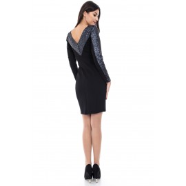 Black bodycon dress with sequins  Aimelia - DR2715